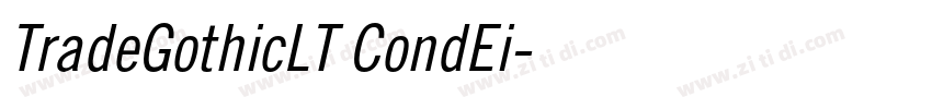 TradeGothicLT CondEi字体转换